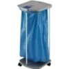 HAILO Müllsackständer, 120l, HxBxT 1030x430x450mm, Gestell Alu/Kunststoff, Deckel Kunststoff Grau, 4 Lenkrollen -Sauber Lieferungen Geschäft f5d8dc68 9d3a 4ee3 b8de f052cf7231a3