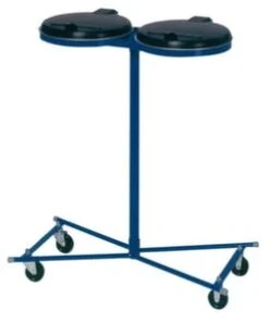 Müllsackständer, 2x120l, HxBxT 1010x750x500mm, Deckel Kunststoff Schwarz, Gelb, 4 Lenkrollen -Sauber Lieferungen Geschäft f6a6b4ae 766b 47ab a48f 1597774912c3