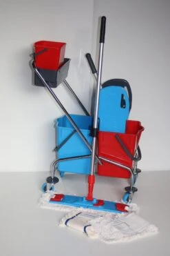 CleanSV® Wischset Chrom Laschenmop 50 Cm Lamo, Ablage, Reinigungswagen 2 X 18 Liter Eimer, Presse, Deichsel, 1 Laschenmop Halter Lamo, 3 X Laschenmop -Sauber Lieferungen Geschäft fa4e9959 6149 4534 a40c 4f6639978e35 1