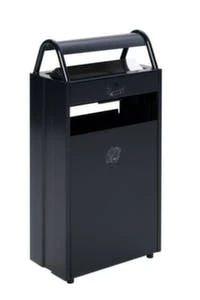 Kombiascher, HxBxT 980x485x265mm, 60l, Korpus Stahl Anthrazit, M. Schutzdach