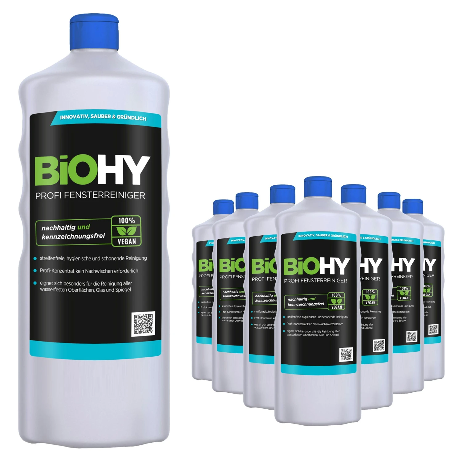 BiOHY Profi Fensterreiniger (2x1l Flasche) | Konzentrat, Ideal Für Alle FENSTERSAUGER | Streifenfreie Reinigung Von Glas-, Fensterflächen 6 BiOHY Profi Fensterreiniger (2x1l Flasche) | Konzentrat, Ideal Für Alle FENSTERSAUGER | Streifenfreie Reinigung Von Glas-, Fensterflächen – Bild 4